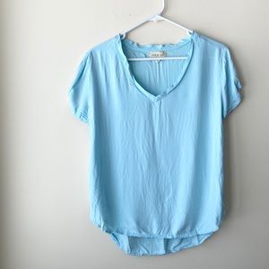 Anthropologie Cloth & Stone Baby Blue V Neck
